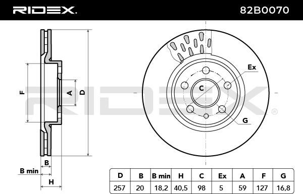 спирачен диск RIDEX