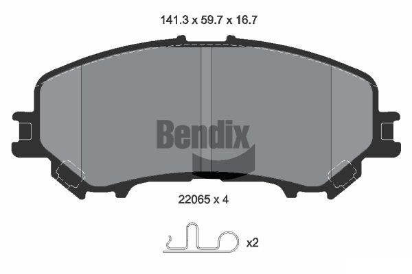 BENDIX Braking fékbetétkészlet, tárcsafék BPD1485