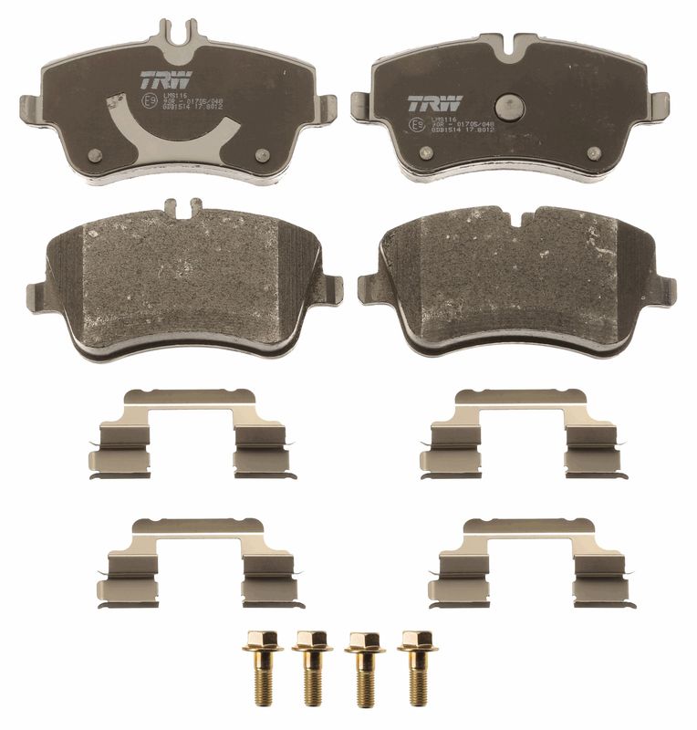 Комплект гальмівних накладок, дискове гальмо, Trw GDB1514