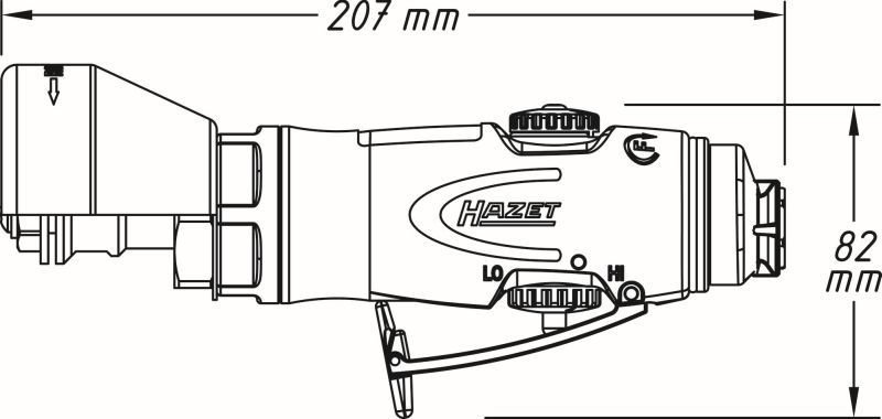 HAZET 9033-10 Straight-grip Grinder (compressed air)