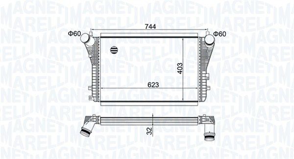 Охолоджувач наддувального повітря, Magneti Marelli 351319204050