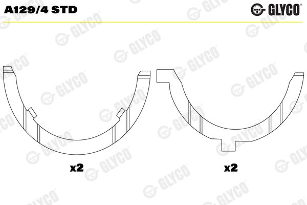 Полукольцо коленвала A1294STD