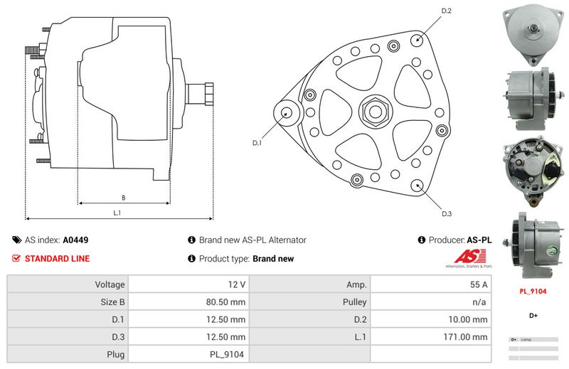 AS-PL A0449 Alternator