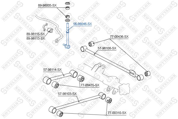 STELLOX 56-98046-SX Link/Coupling Rod, stabiliser bar