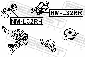FEBEST NM-L32RH Mounting, engine