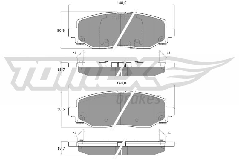 TOMEX Brakes TX 60-04 Brake Pad Set, disc brake