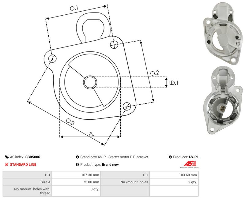 AS-PL SBR5006 Starter Lid, carburettor
