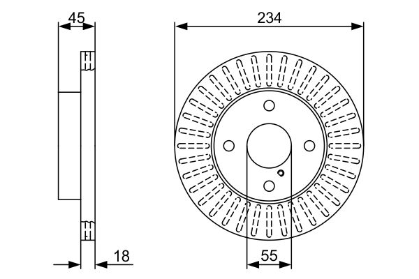 BOSCH 0 986 479 V65 Brake Disc