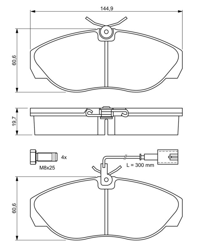 BOSCH Plaquettes de frein à disque 0 986 424 556