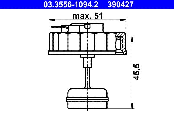 ATE Dop, remvloeistofreservoir 03.3556-1094.2