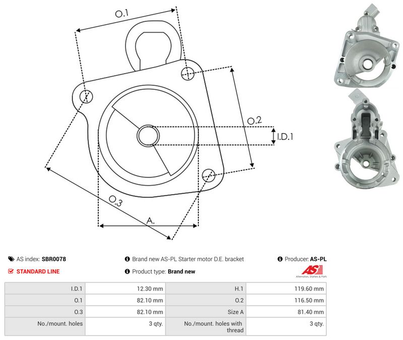 Starterikaas, Karburaator, AS-PL SBR0078
