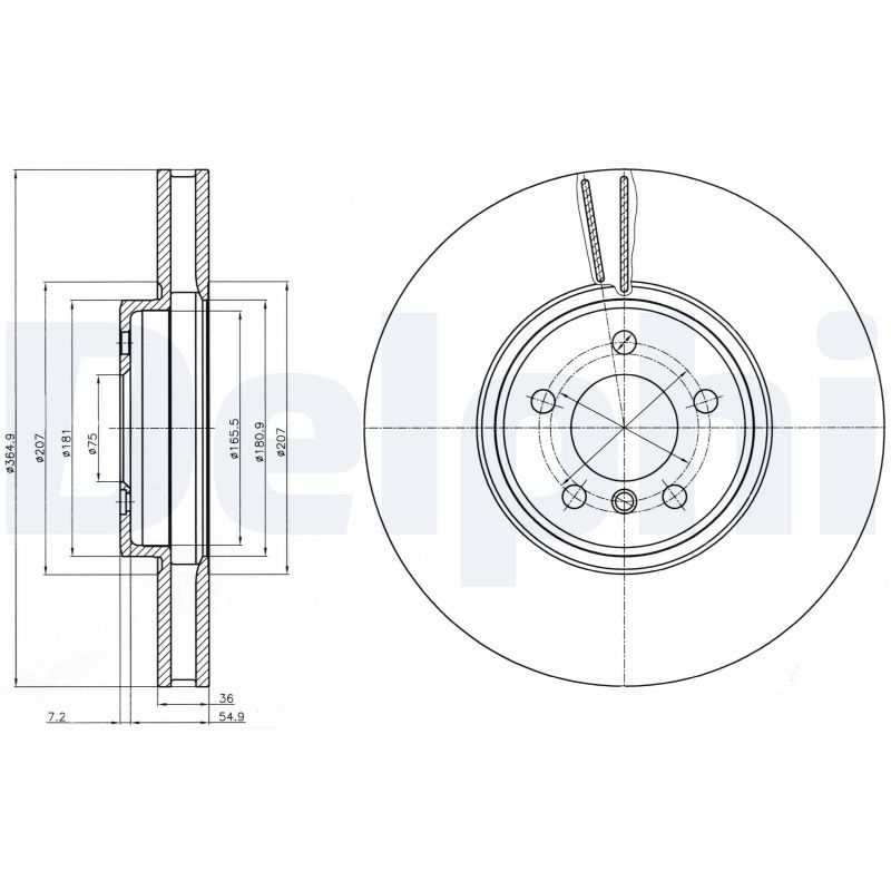 DELPHI féktárcsa BG9092