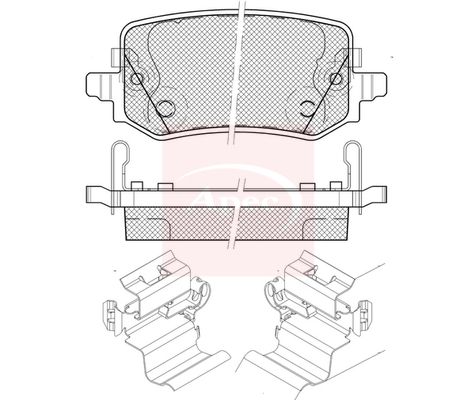 APEC Brake Pad Set, disc brake PAD2535