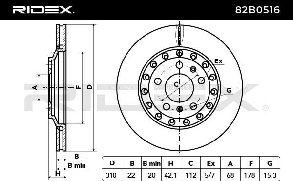 спирачен диск RIDEX
