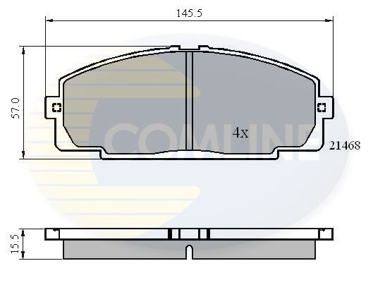 Комплект гальмівних накладок, дискове гальмо, Comline CBP0459