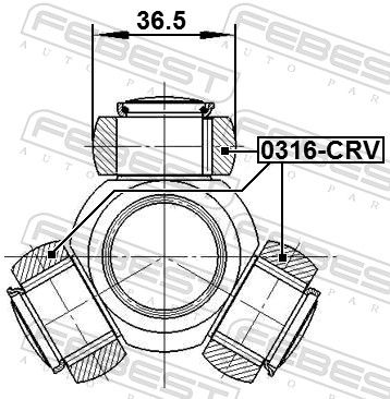 FEBEST 0316-CRV Spider Assembly, drive shaft