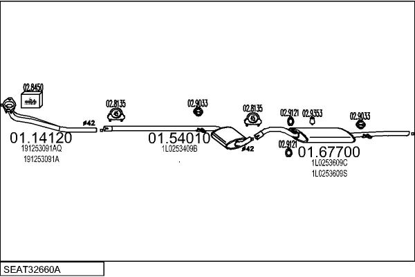 SISTEM DE ESAPAMENT MTS SEAT32660A002902