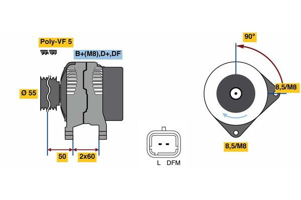 BOSCH 0 986 080 140 Alternator