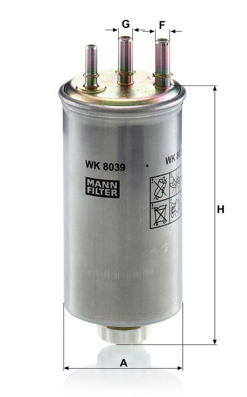 Kütusefilter, MANN-FILTER WK 8039