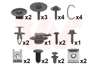 Комплект для монтажу, бампер, Van Wezel 4409793