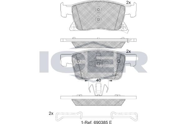 ANDEL 182245 Brake Pad Set, disc brake