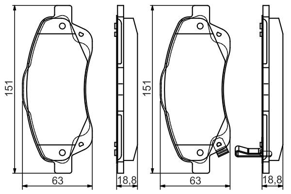 BOSCH гальмівні колодки передній TOYOTA Avensis 03-