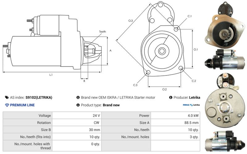 AS-PL S9102(LETRIKA) Starter