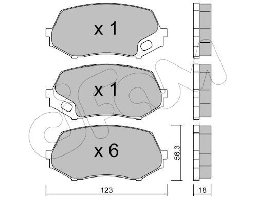 Set placute frana,frana disc 822-874-0 CIFAM