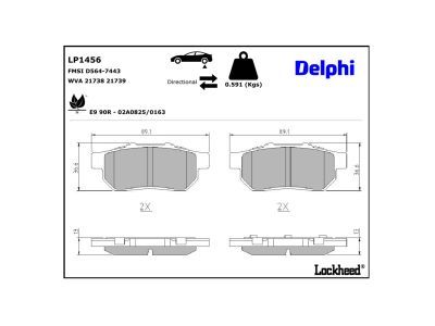 DELPHI LP1456 Brake Pad Set, disc brake