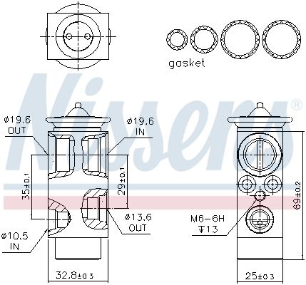 NISSENS 999323 Expansion Valve, air conditioning