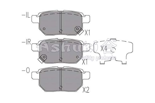 ASHUKI by Palidium fékbetétkészlet, tárcsafék 1083-4302
