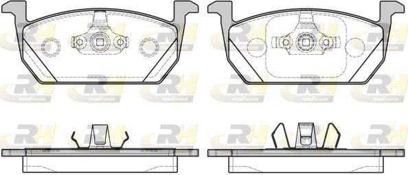Комплект гальмівних накладок, дискове гальмо, Roadhouse 21710.00