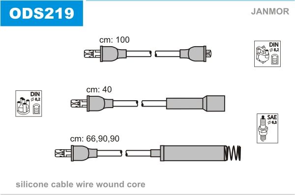 Комплект проводів високої напруги, Janmor ODS219