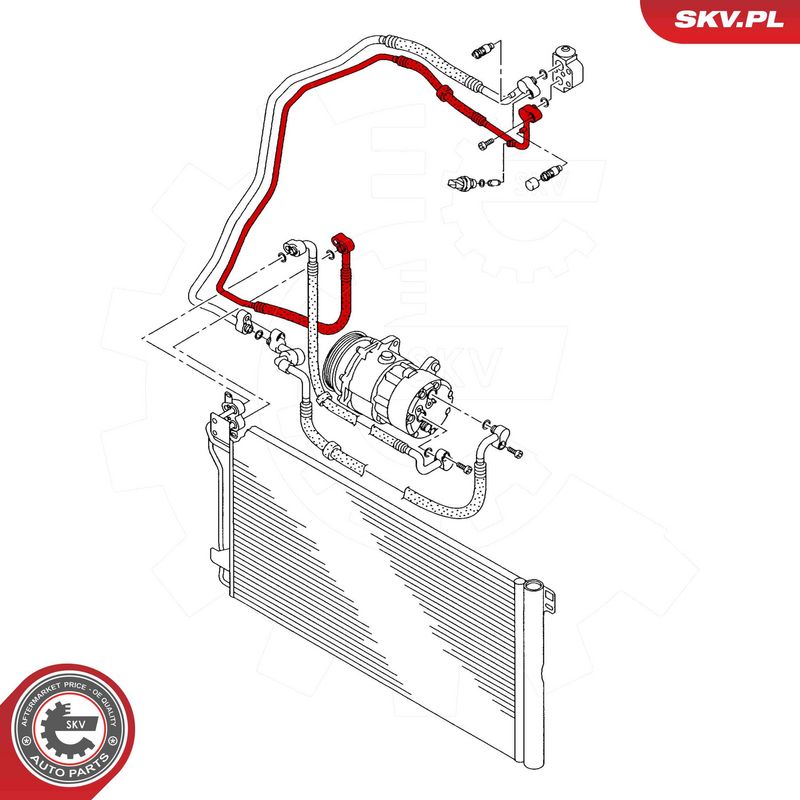 ESEN SKV 87SKV853 High-pressure Line, air conditioning