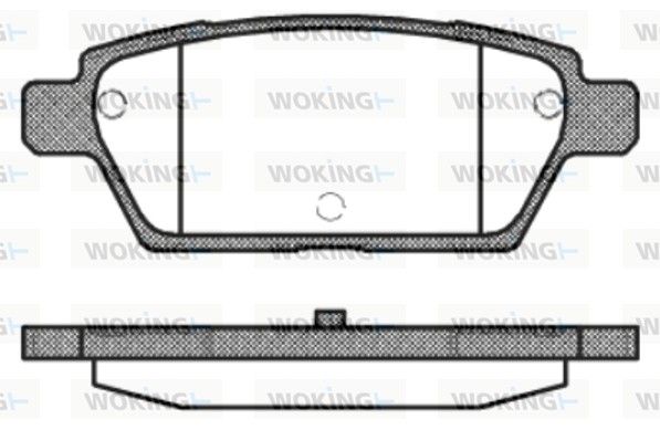 Комплект гальмівних накладок, дискове гальмо, Woking P10953.10