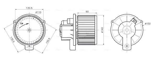AVA QUALITY COOLING Utastér-ventilátor MC8020