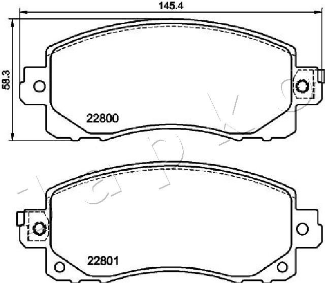 JAPKO 50713 Brake Pad Set, disc brake