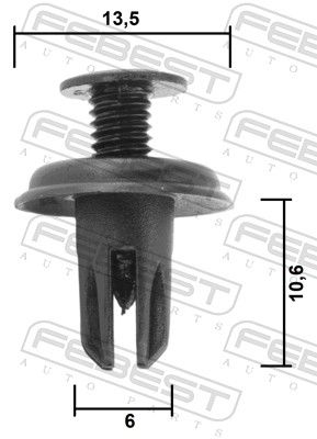 FEBEST 88570-041 Clip, trim/protection strip