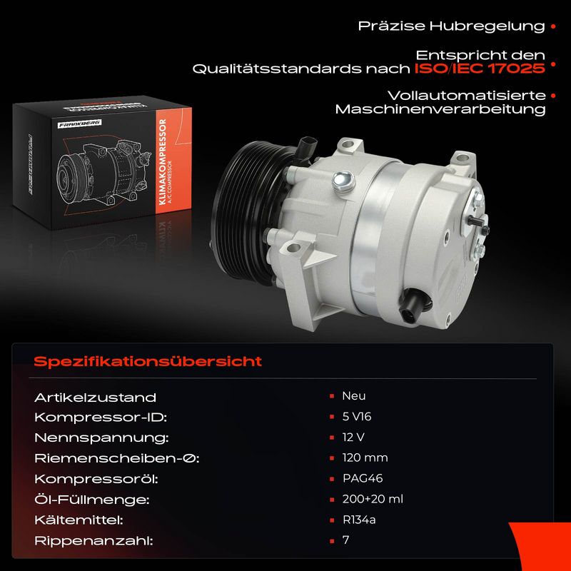 Frankberg 5481FB0051685 Compressor, air conditioning