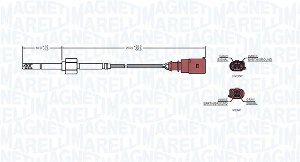 Датчик, температура відпрацьованих газів, Magneti Marelli 172000085010