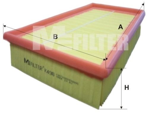 Повітряний фільтр, фільтрувальний елемент, MITSUBISHI GALANT EA2A,EA5A 2.0I 16V,2.5I 24V 96-, GRANDIS 2.4I 16V 03.06-, Mfilter K498