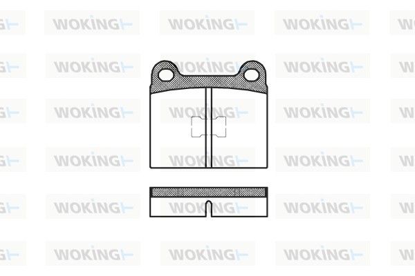Комплект гальмівних накладок, дискове гальмо, Woking P1173.00