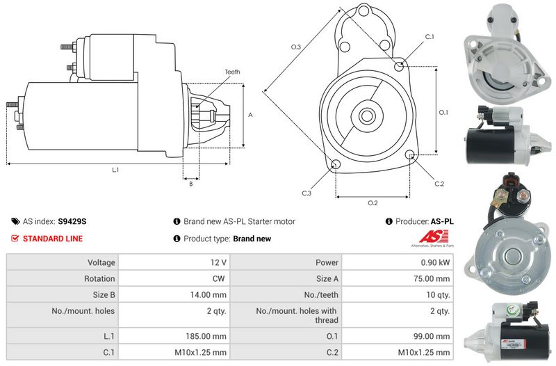 AS-PL S9429S Starter