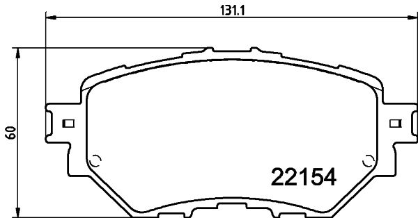 Комплект гальмівних накладок, дискове гальмо, Hella 8DB355032-091