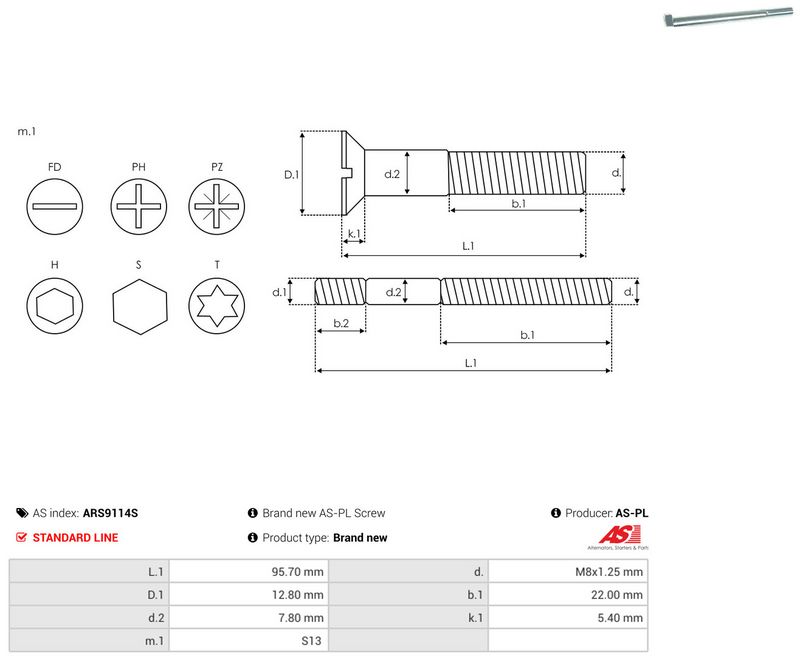 AS-PL ARS9114S Repair Set, alternator