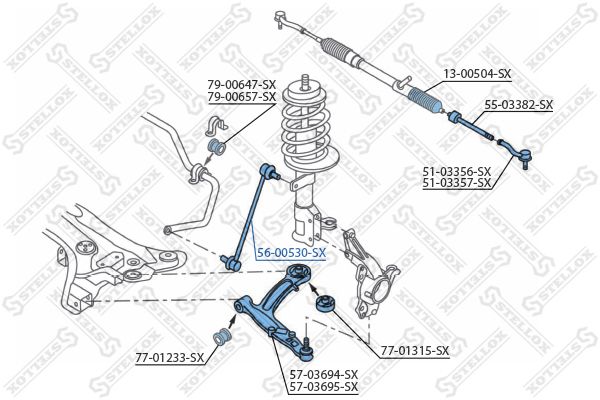 STELLOX 56-00530-SX Link/Coupling Rod, stabiliser bar