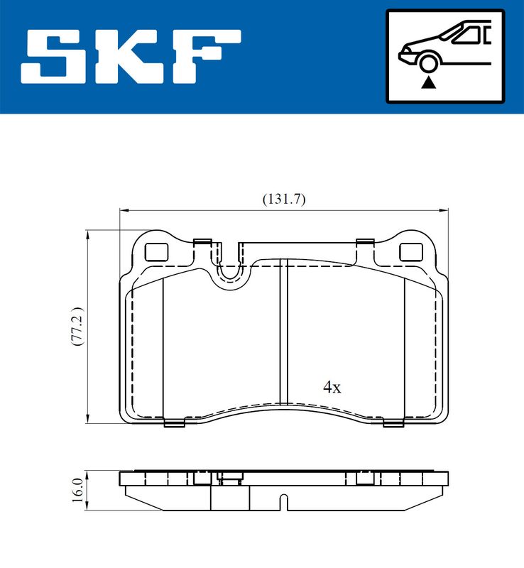 SKF VKBP 80312 Brake Pad Set, disc brake