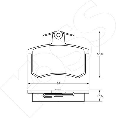 1-GNC R-187 - Brake Pad Set, disc brake