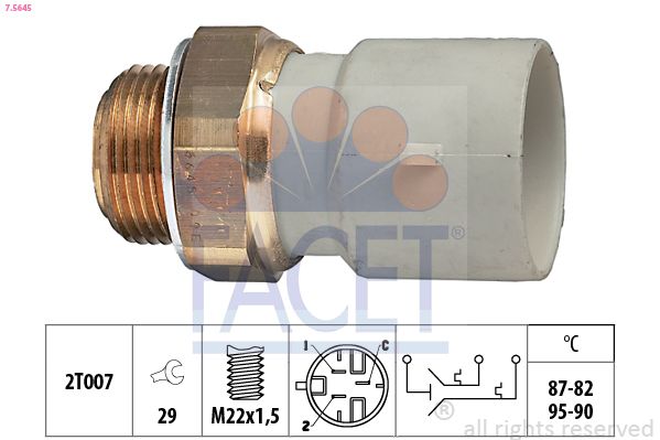 FACET Temperatuurschakelaar, radiateurventilator 7.5645