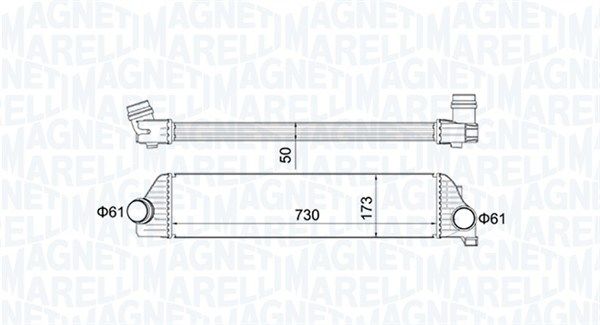 Охолоджувач наддувального повітря, Magneti Marelli 351319205410